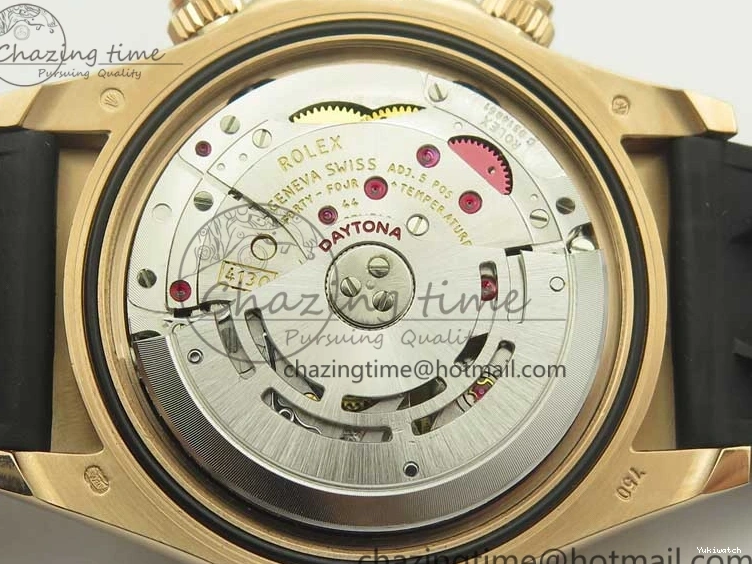 Best Dial ARF Clone Black Gold Rubber Rose On 1:1 Edition Super V2 Daytona 116515 Strap A4130 0225